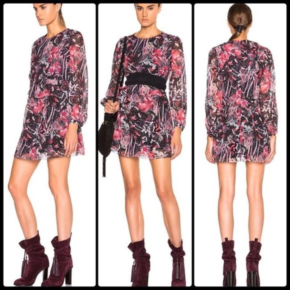 IRO Multi Color Print Silk Deylfe Dress